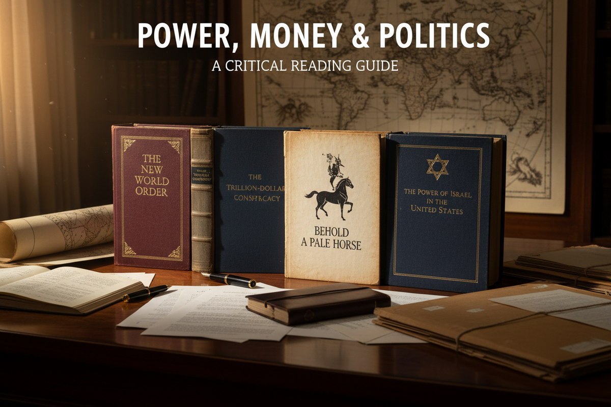 New World Order, Trillion-Dollar Conspiracy, Behold a Pale Horse, and The Power of Israel: A Critical Reading Guide