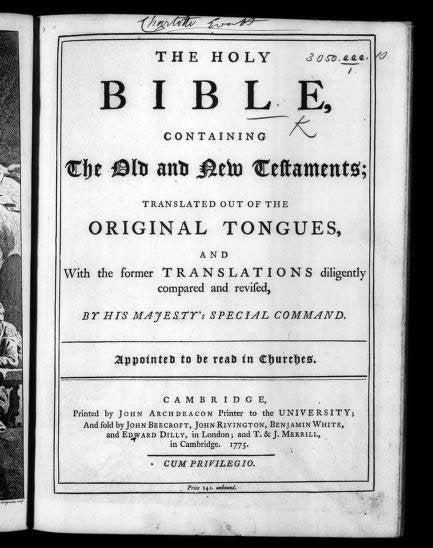 1775 King James Bible with March as the First Month ⚡ Instant Digital Download